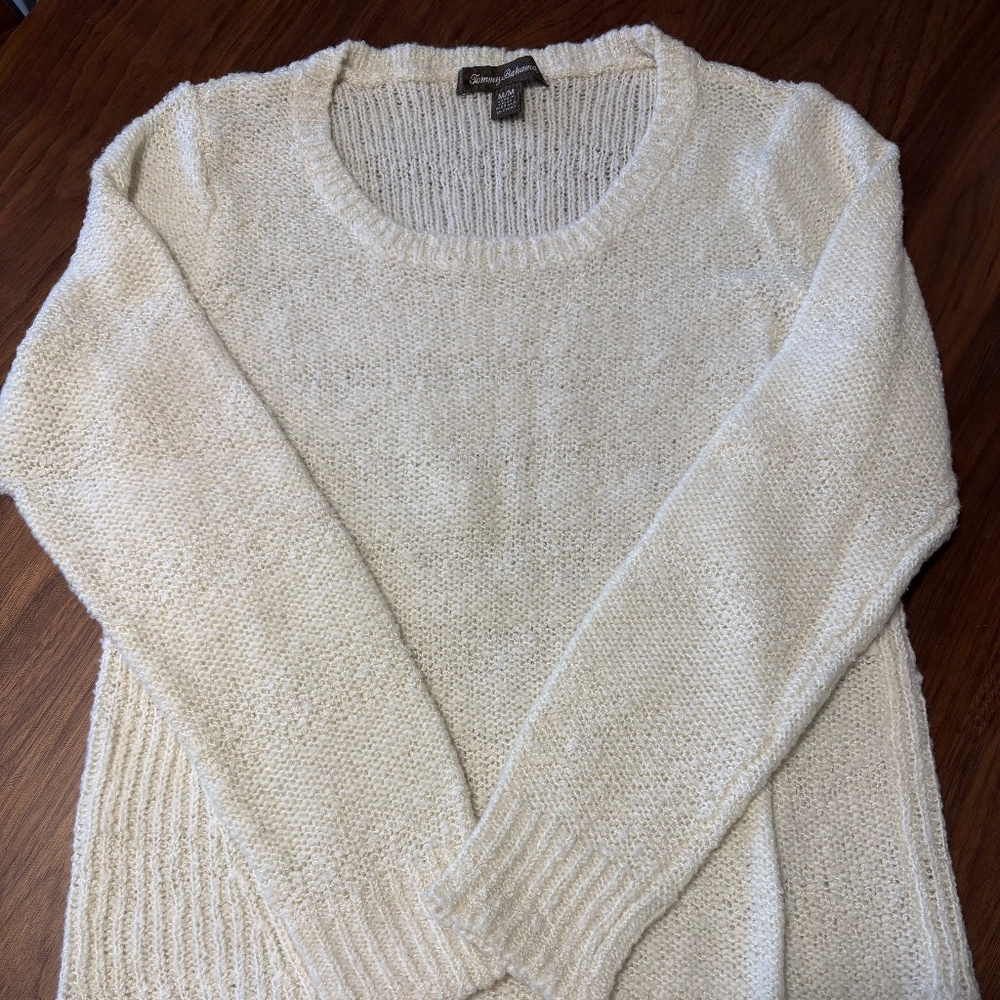 Tommy Bahama cream wool blend sweater - size M